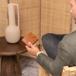 Leder Portemonnaie Cognac Curtis