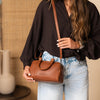 Leather Shoulder Bag Cognac Dalford