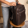 Sac à Dos en Cuir Marron Detroit