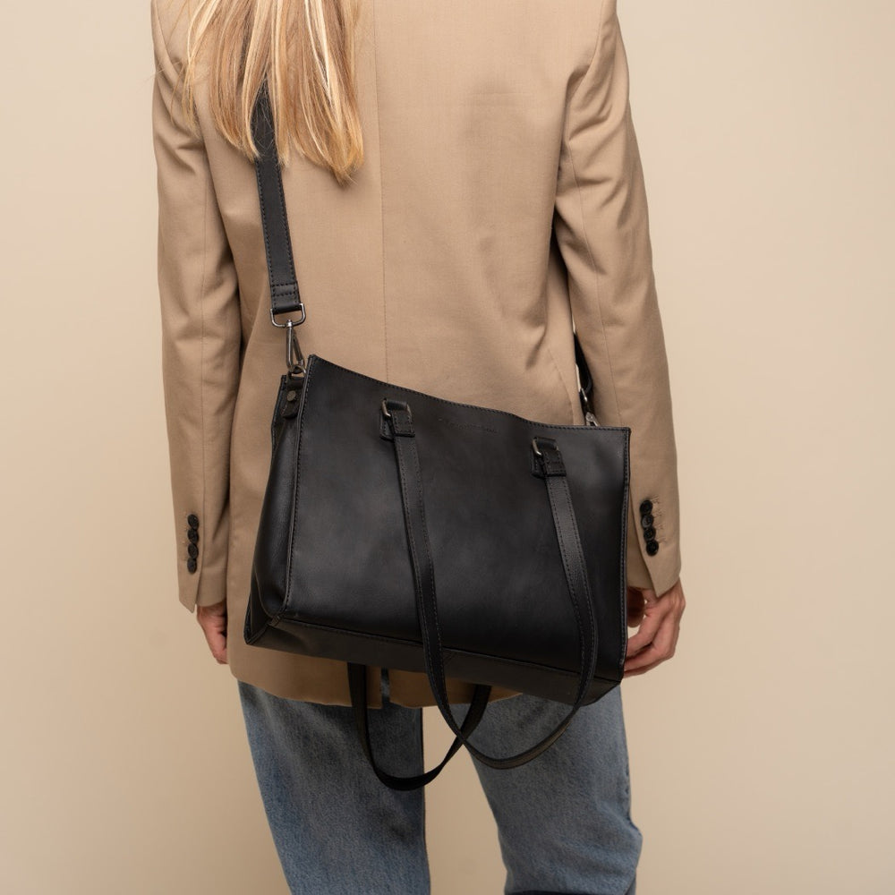 Sac Cabas en Cuir Noir Ellsworth