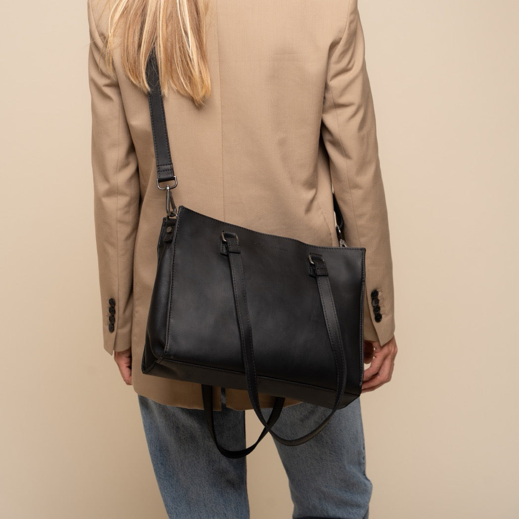 Leder Shopper Schwarz Ellsworth