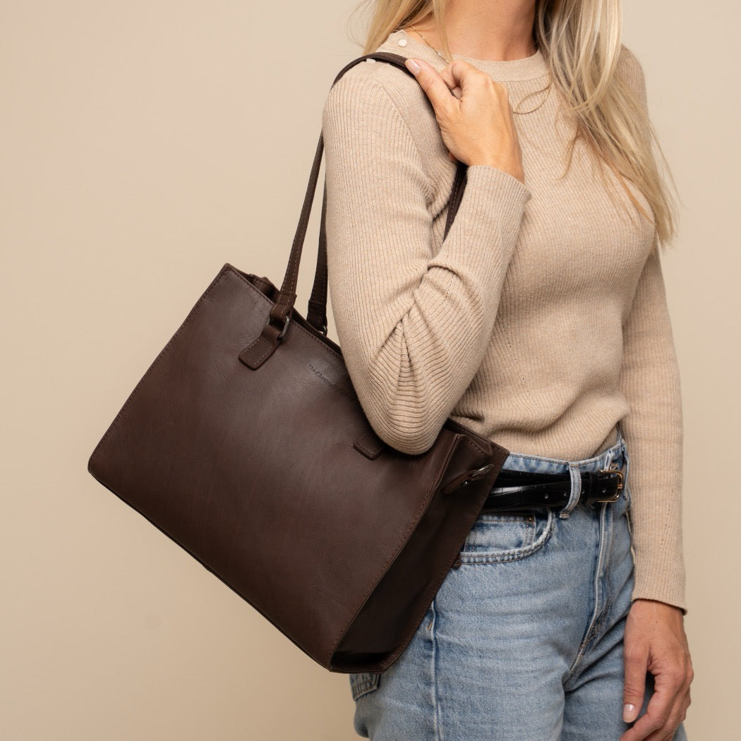 Leder Shopper Braun Ellsworth