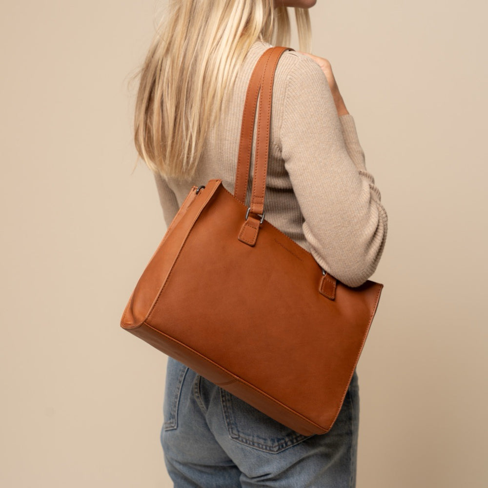 Sac Cabas en Cuir Cognac Ellsworth