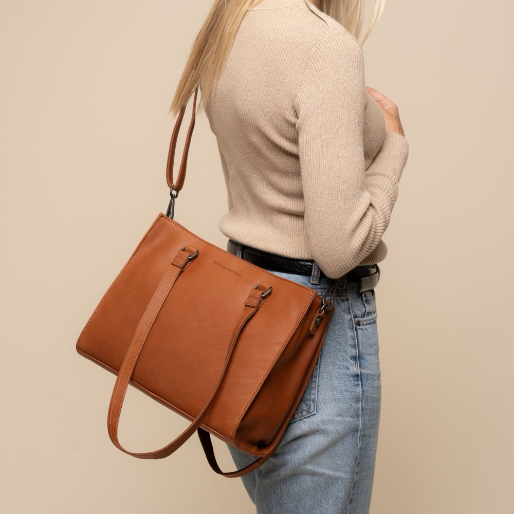 Sac Cabas en Cuir Cognac Ellsworth
