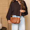 Leather Shoulder Bag Cognac Fenja