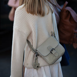 Sac Bandoulière en Cuir Vert Océan Feynor