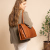Leren Shopper Cognac Fidenza