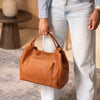 Leather Shoulder Bag Cognac Fioline
