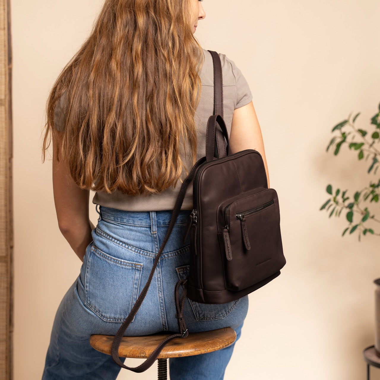 Leren Rugzak Bruin Floran