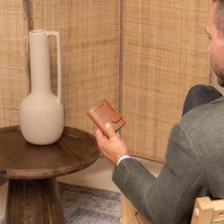 Leather Card Holder Cognac Frankfurt