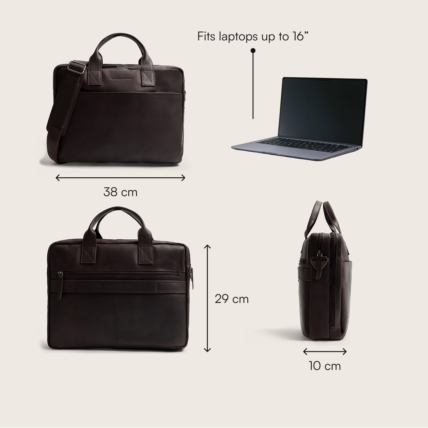 Leren Laptoptas Bruin Frazer