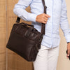 Sac d'Ordinateur en Cuir Marron Frazer