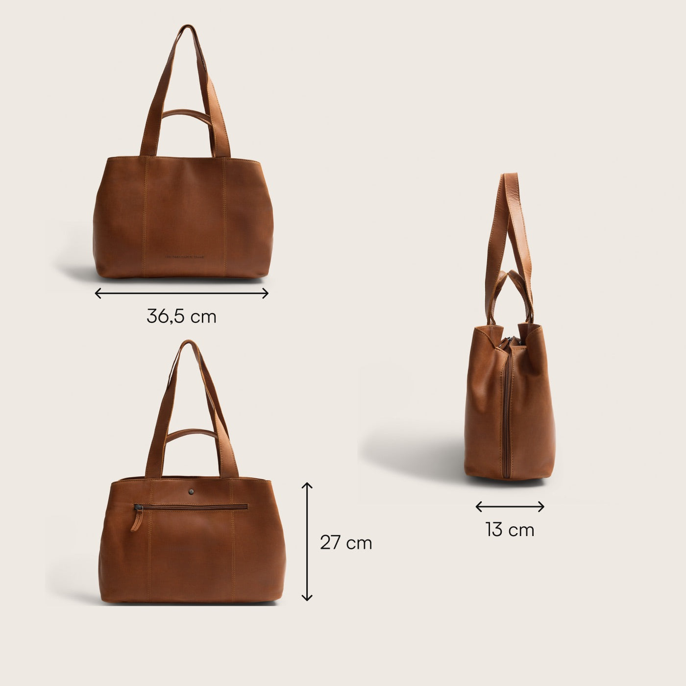 Leather Shoulder Bag Cognac Gail