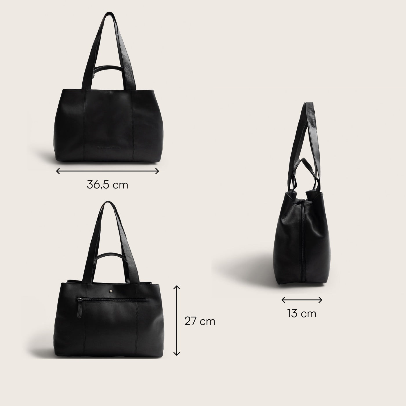 Leather Shoulder Bag Black Gail