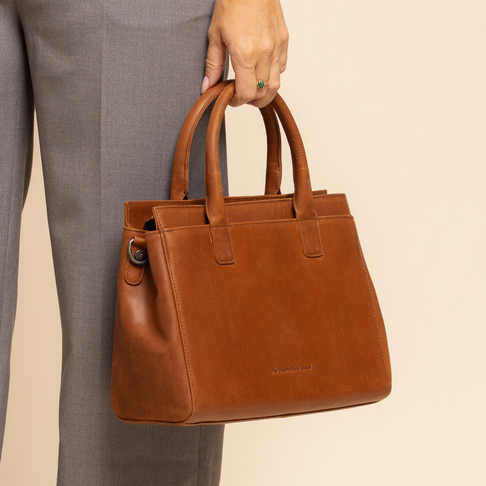 Leder Handtasche Cognac Garda