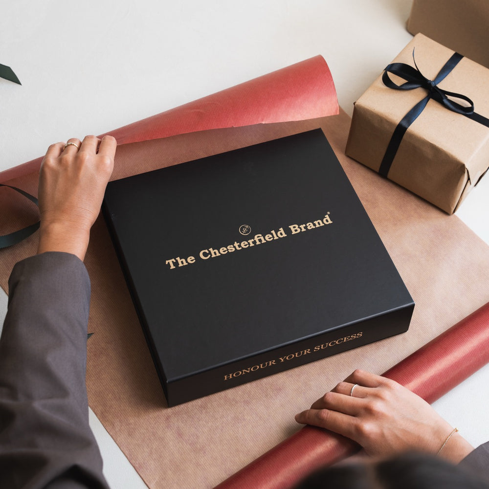 Geschenkset Leder Geldbörse Cognac Timo