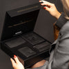 Coffret-cadeau Porte-cartes en Cuir Noir Leicester