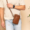 Leather Phone Pouch Cognac Hamilton