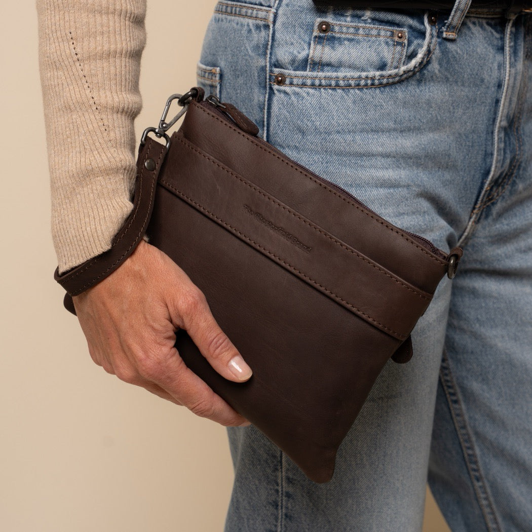 Sac Bandoulière en Cuir Marron Harlan