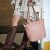 Cabas en Cuir Rose Vintage Heatherly