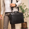 Leder Laptoptasche Schwarz Iseo