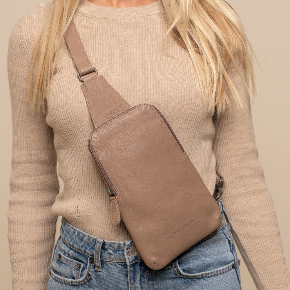 Sacoche Holster en Cuir Taupe Isley
