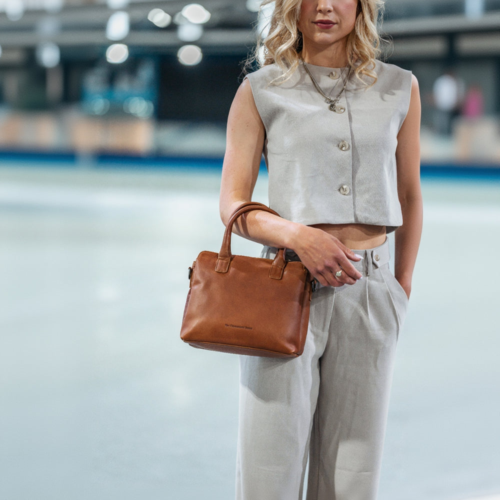 Sac à Main en Cuir Cognac Hermosa