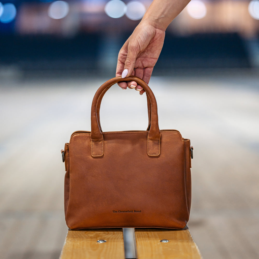 Sac à Main en Cuir Cognac Hermosa