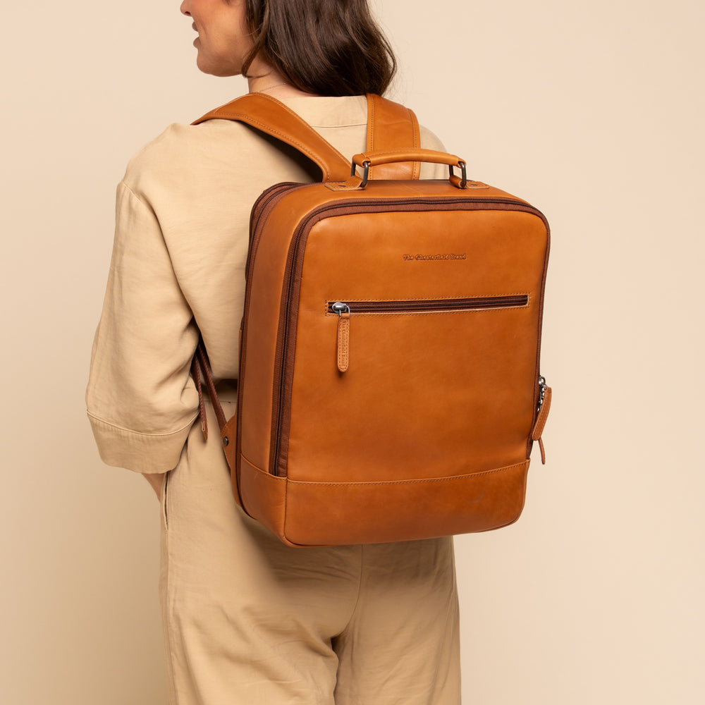 Leder Rucksack Cognac Jamaica