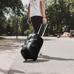 Leren Trolley Reistas Zwart Jayven