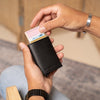 Leather Card Holder Black Lancaster