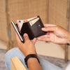 Leather Card Holder Brown Lancaster