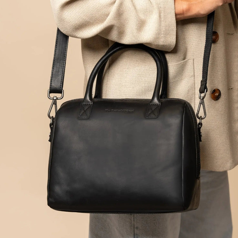 Leather Handbag Black Langton