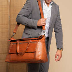 Leren Reistas Cognac Lazio