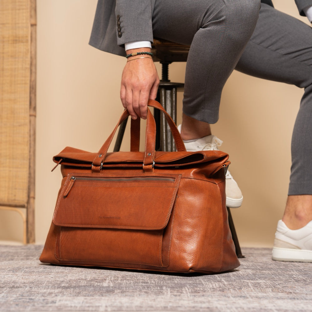 Sac Week-end en Cuir Cognac Lazio
