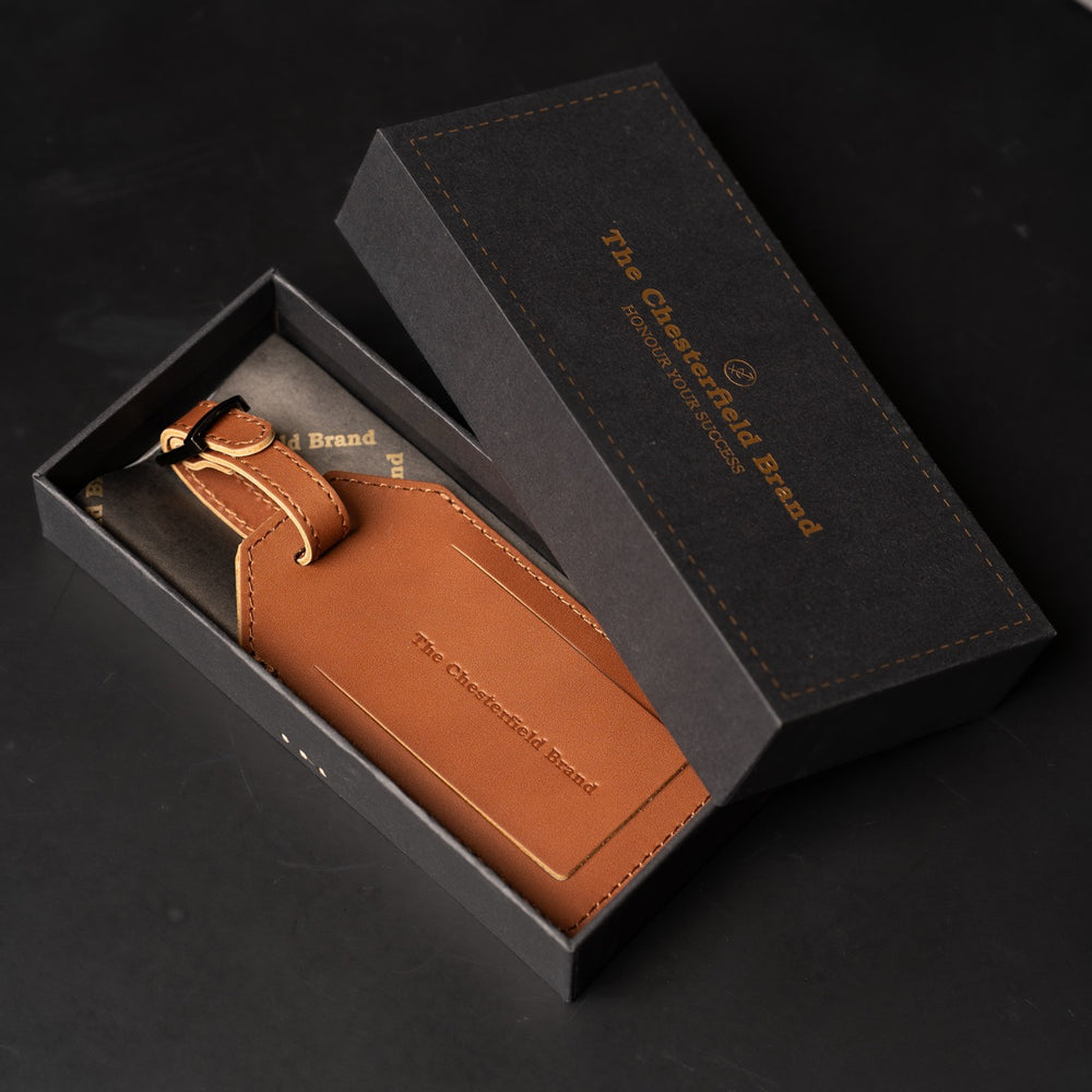Leder Kofferanhänger Cognac