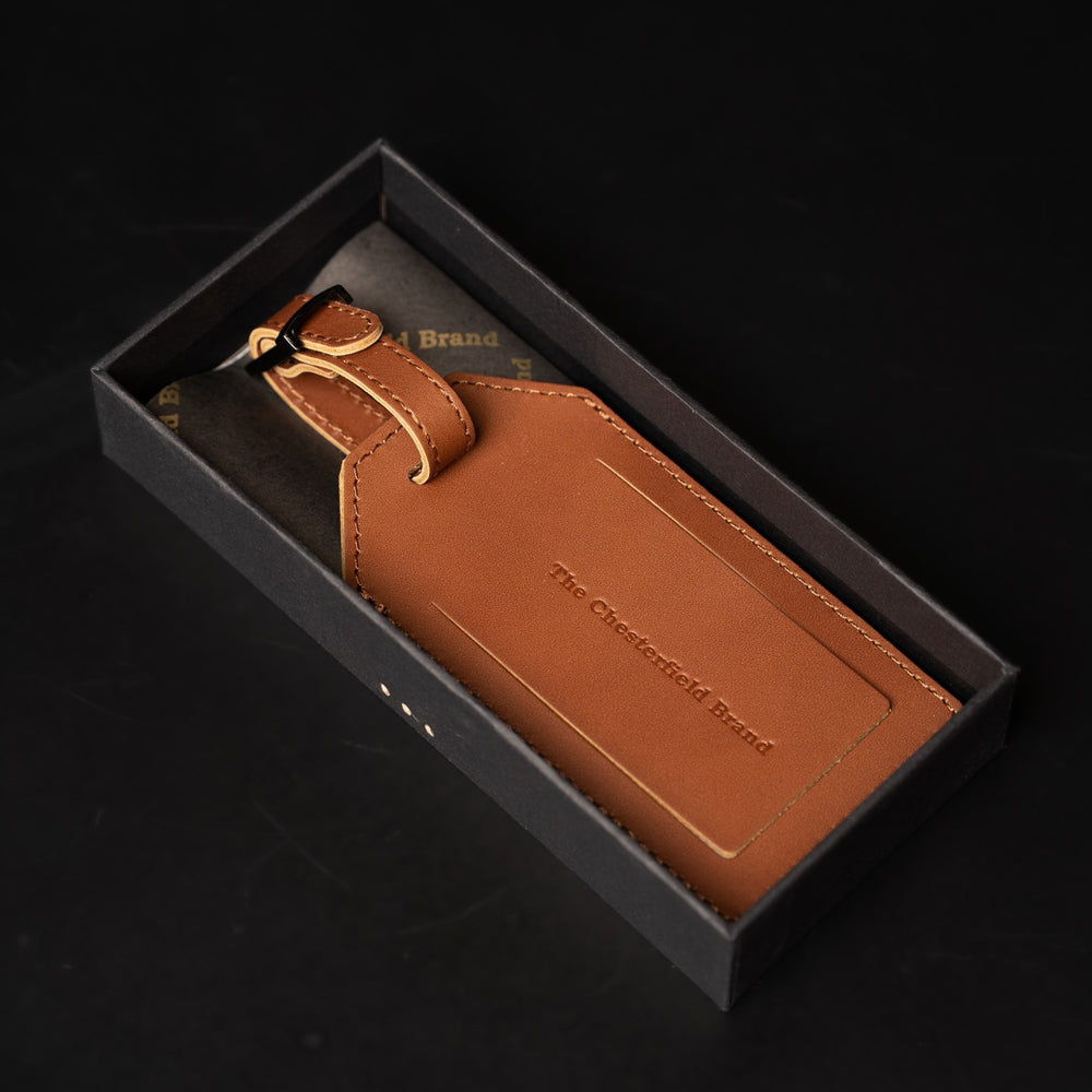 Leder Kofferanhänger Cognac