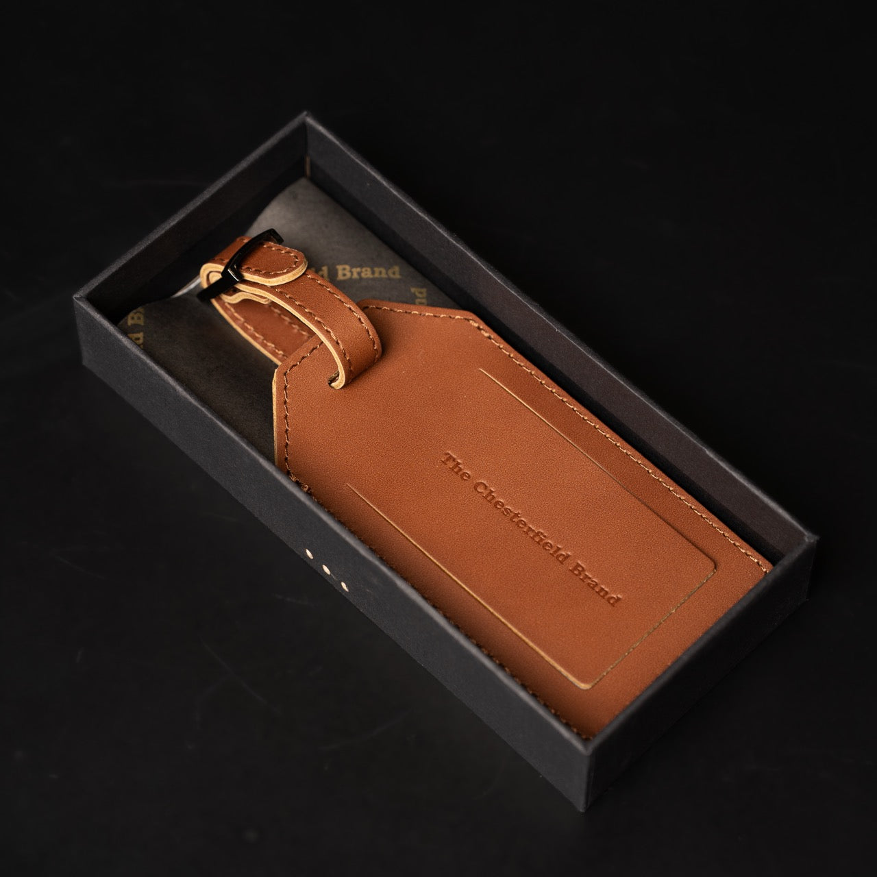 Leder Kofferanhänger Cognac
