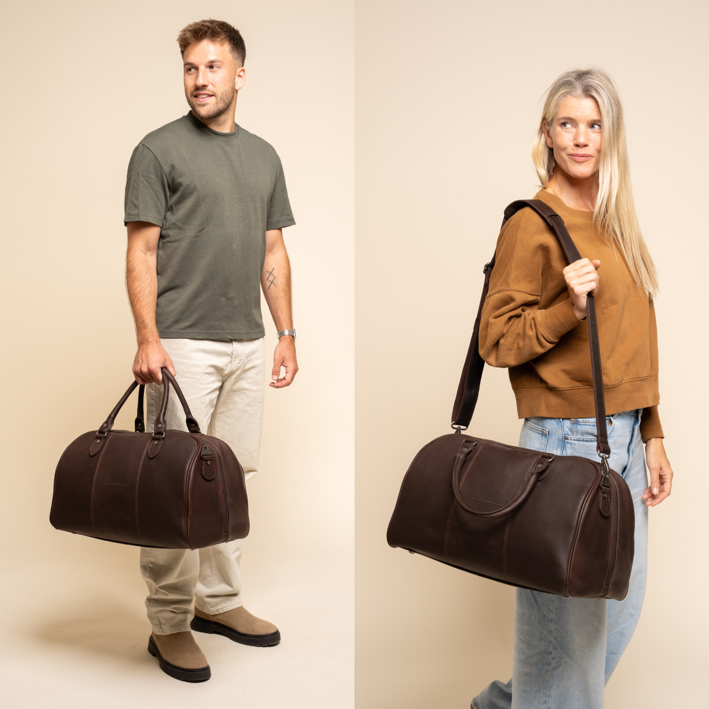 Leder Weekender Braun Liam