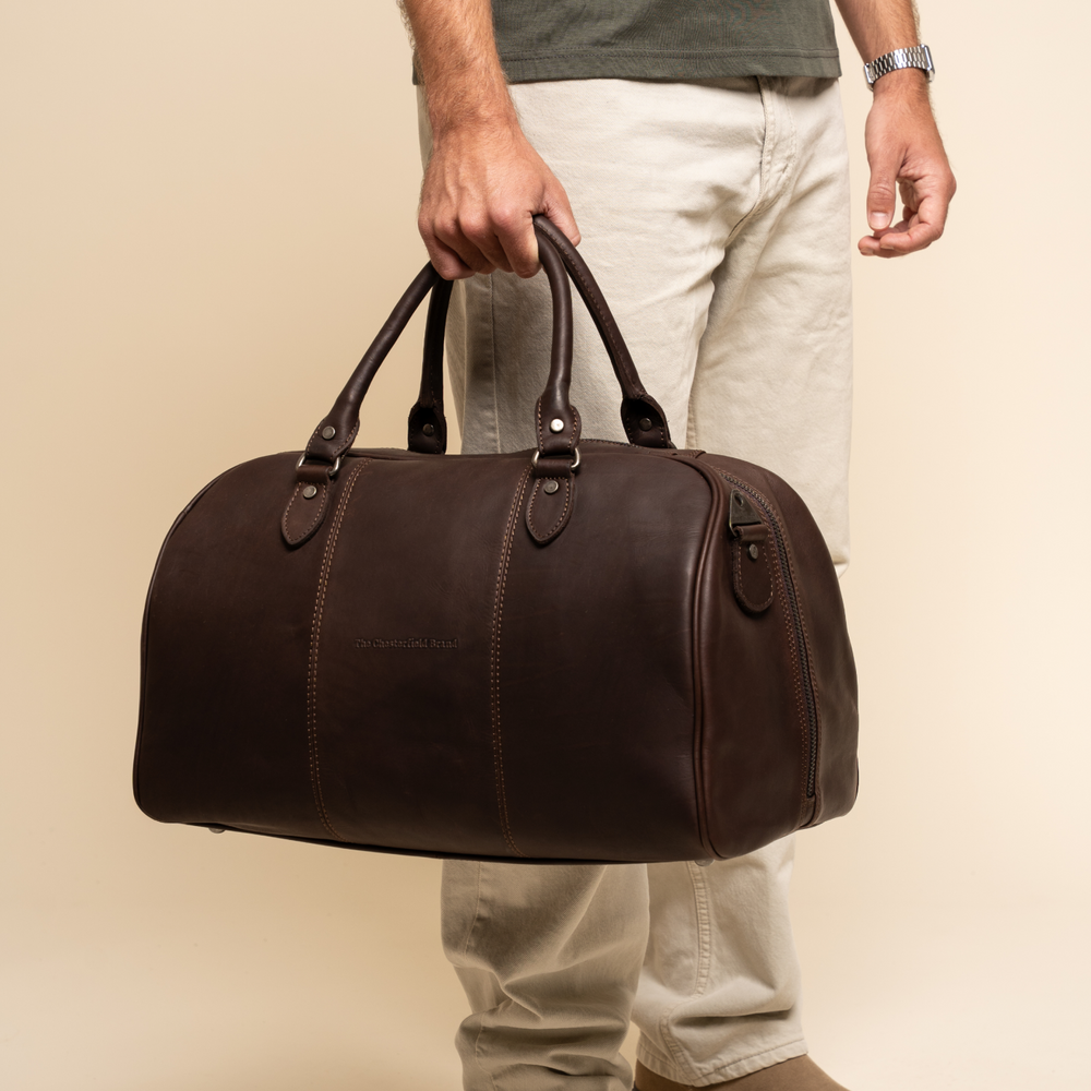Leather Weekender Bag Brown Liam