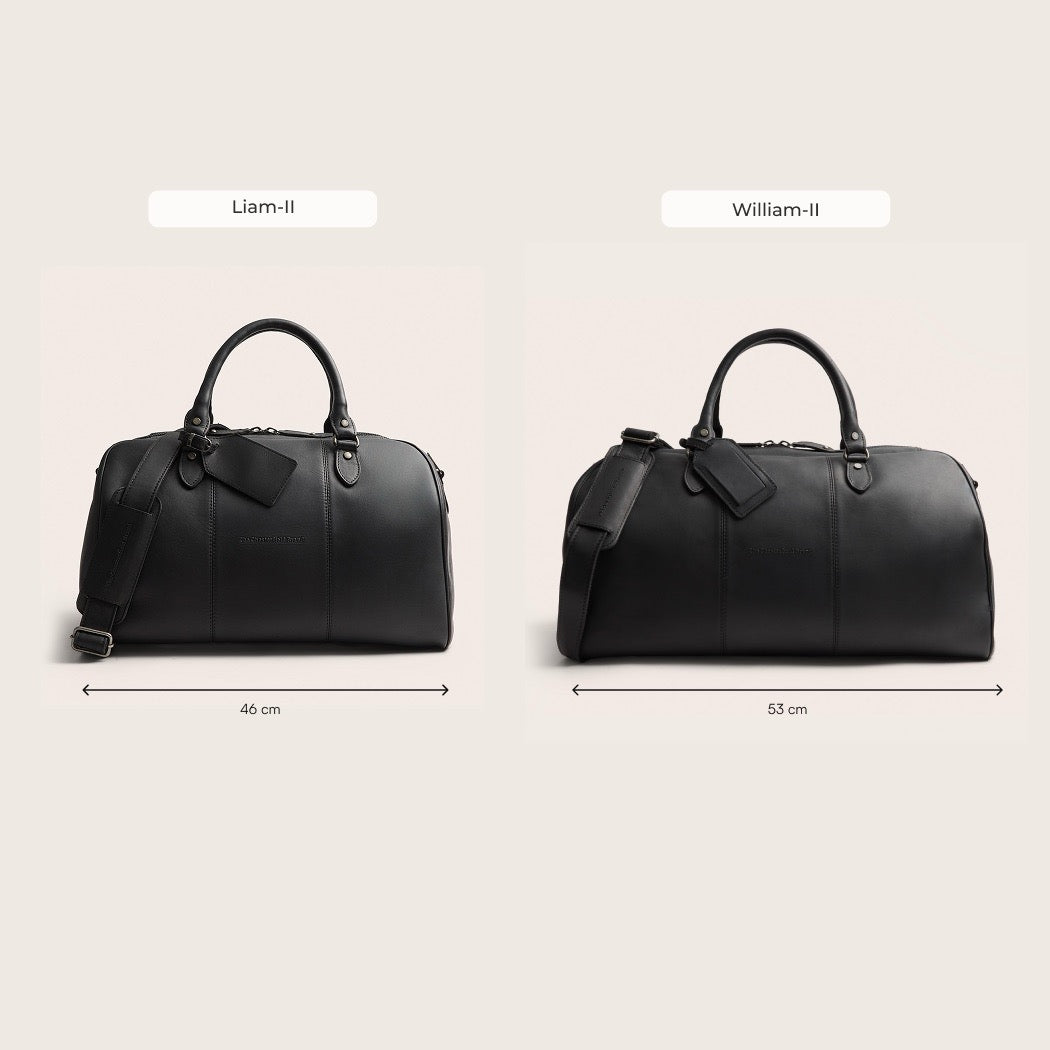 Leder Weekender Schwarz William-II