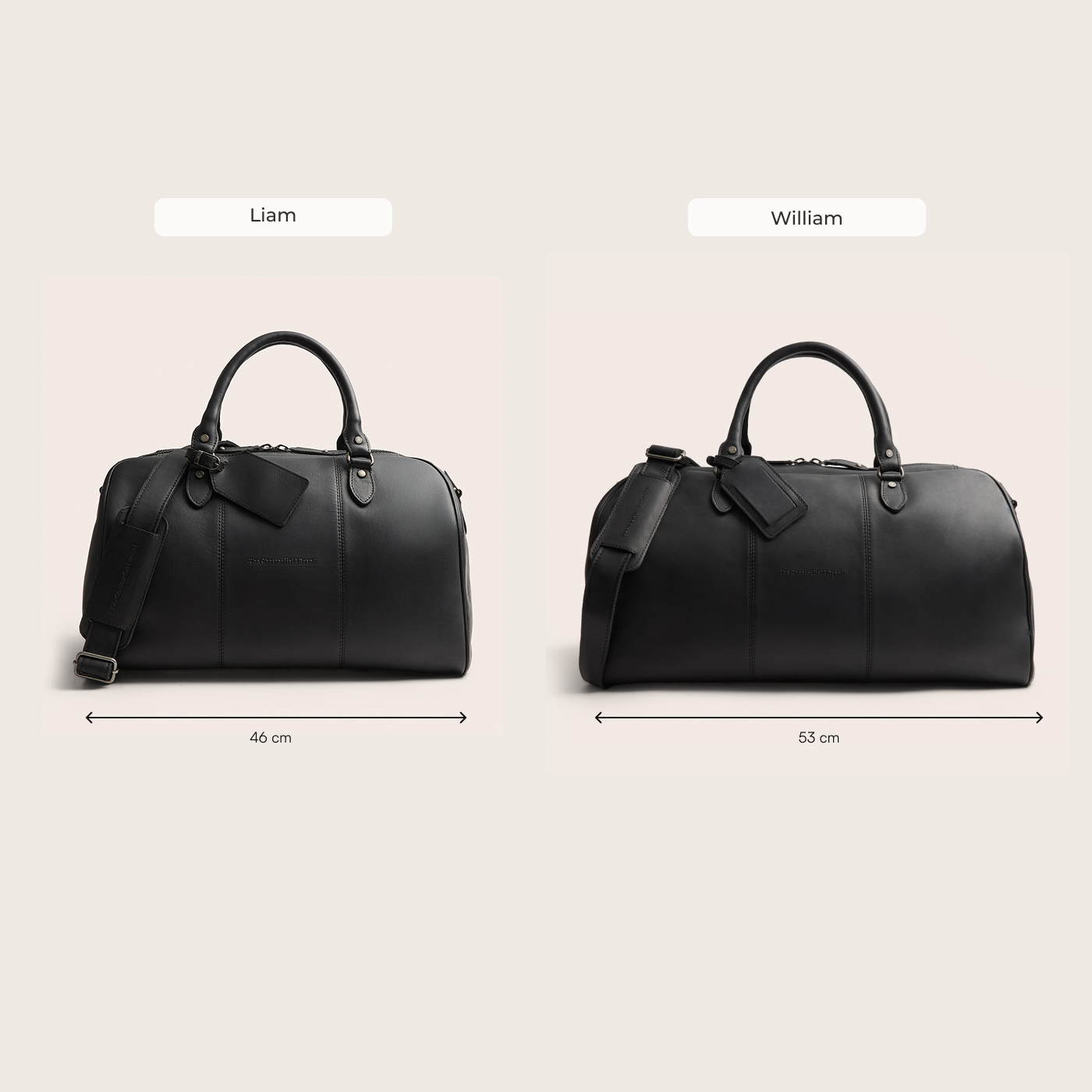 Leren Weekendtas Zwart Liam