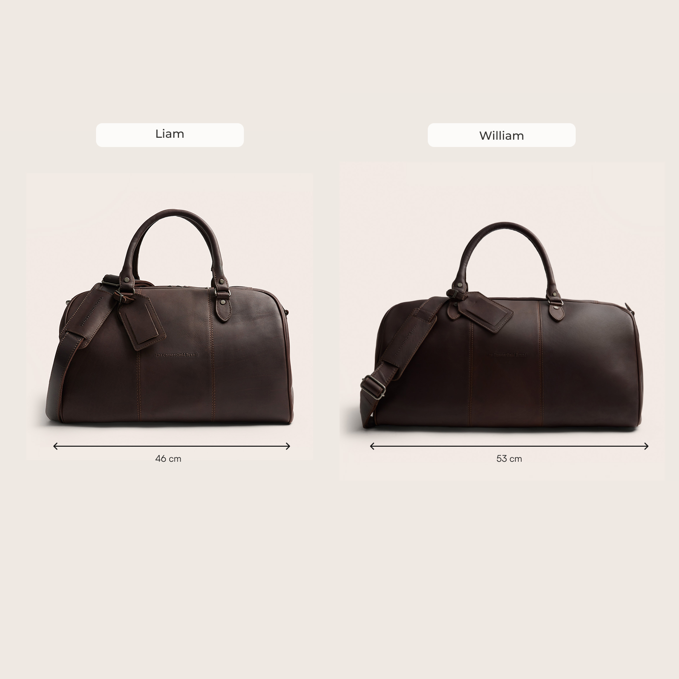 Leder Weekender Braun William