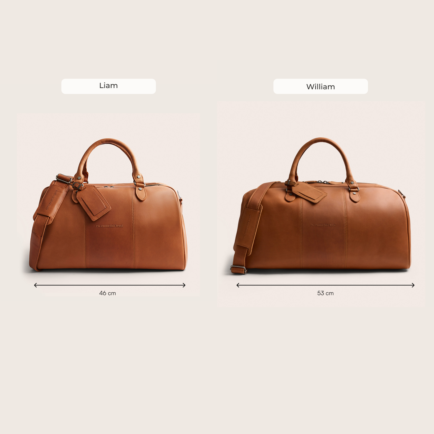 Leder Weekender Cognac Liam