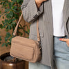 Leather Shoulder Bag Taupe Liora