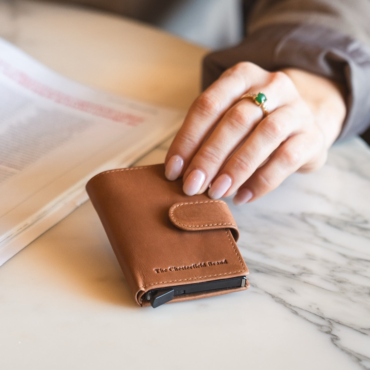 Porte-Cartes en Cuir Cognac Loughton