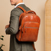 Leather Backpack Cognac Maggiore