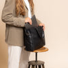 Cabas en Cuir Noir Manly