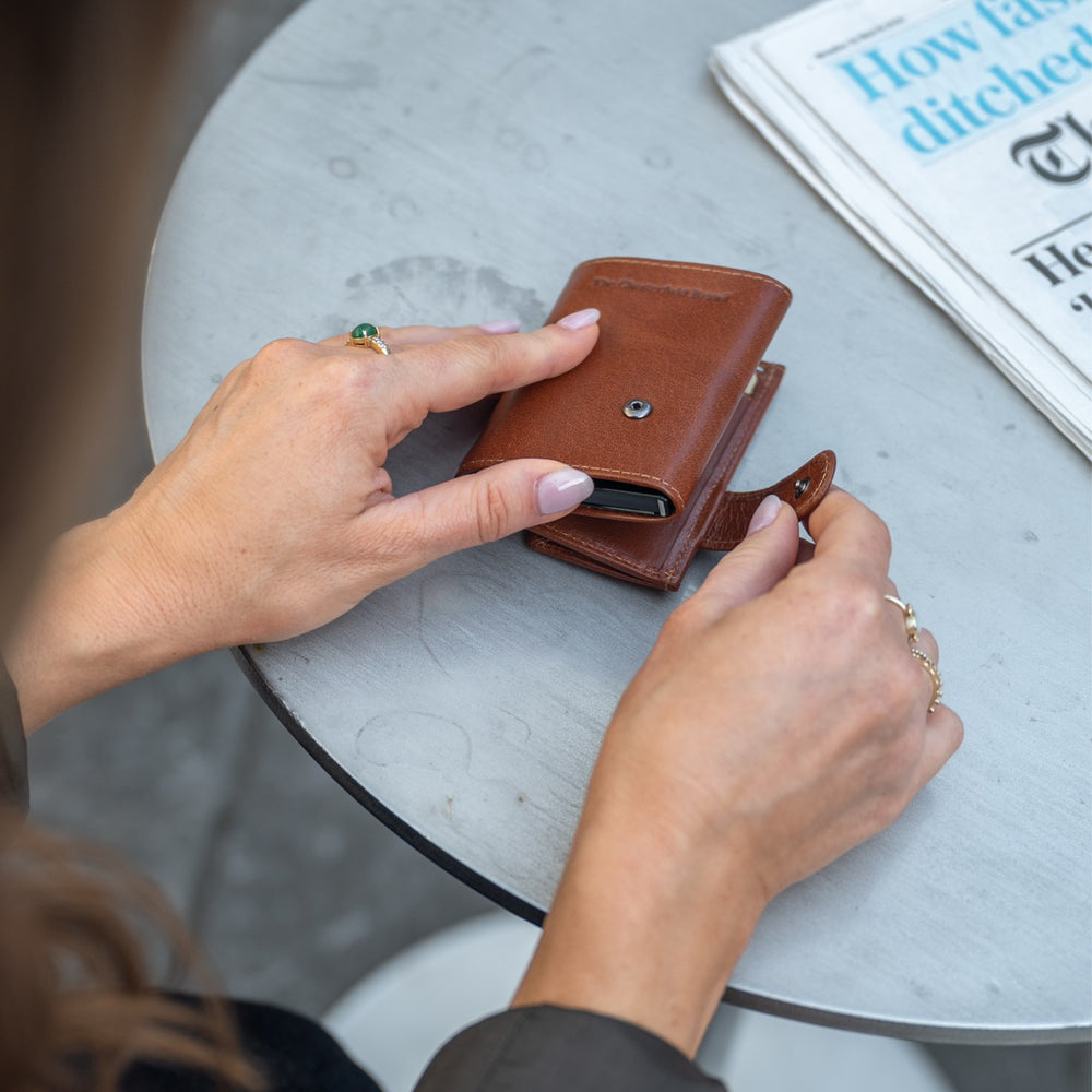 Leather Card Holder Cognac Mannheim