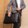 Leder Reisetasche Schwarz Mark